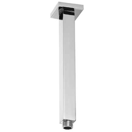 Westbrass Square Ceiling Shower Arm & Flange in Polished Chrme D3609S-26